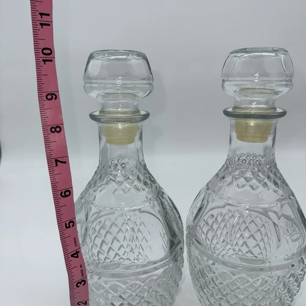 VTG Sovereign‎ House lead crystal decanter apothecary jar grape crown emblem